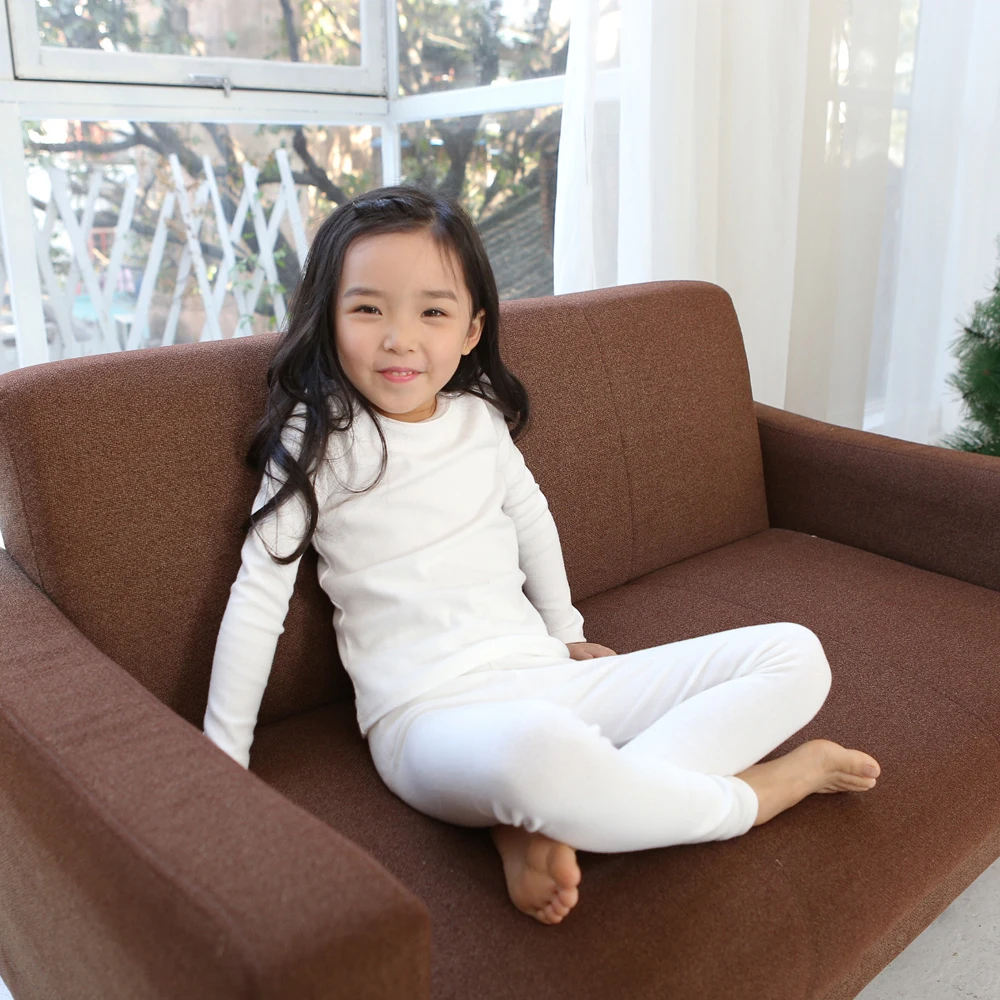 

Kids Long Johhs Set Baby Girls Long Johns Children Underwear Baby Boys Thermal Cotton Underwear 3-9Years Candy Colors