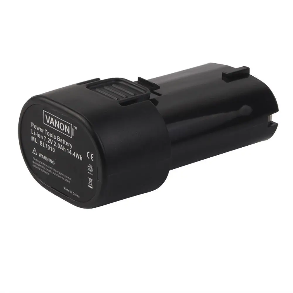 VANON 7,2 V 2000 mAh литий-ионный BL7010 сменный Электроинструмент аккумуляторная батарея для Makita CL070D TD020D 194355-4 194356-2 TD020DS