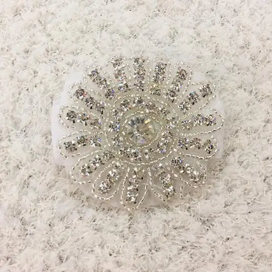 1 шт./лот 6 см круглая Свадебная аппликация с поясом стразы аппликации для