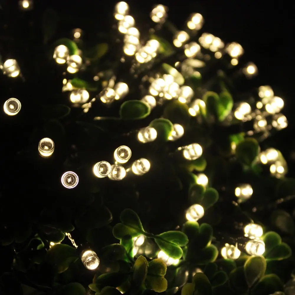 12 м 100 Светодиодная панель на солнечных батареях сказочные гирлянды лампы для