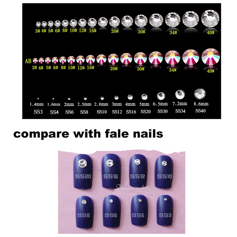 Стразы прозрачные стразы 1440 шт. | Дом и сад