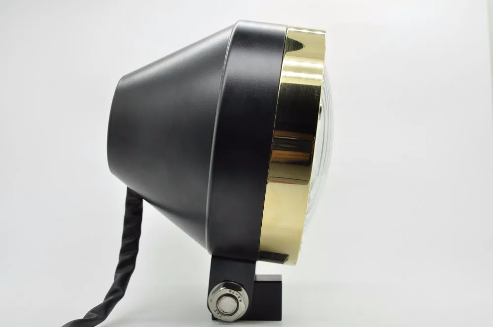 Черный Винтаж под старину Стиль измельчитель мотоцикла Bobber фара улица крыса Род