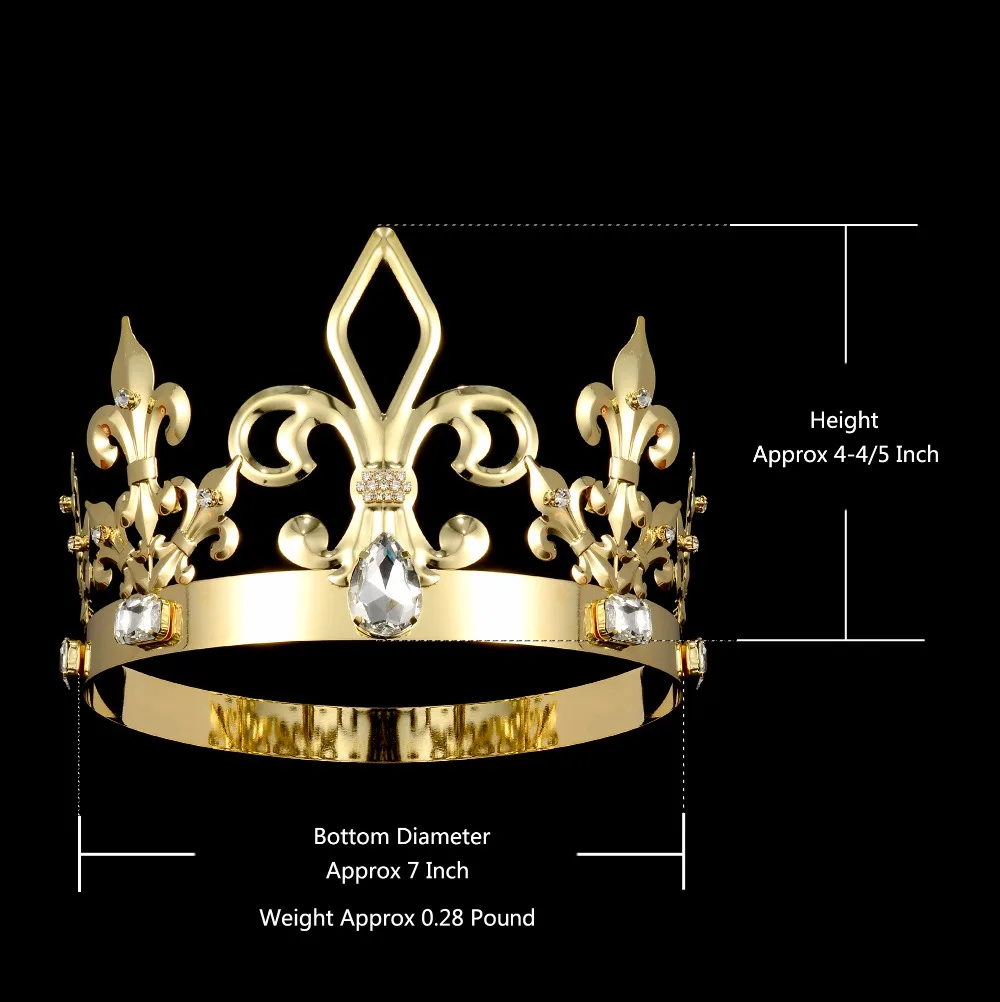 ZerongE jewelryFull Circle имперский средневековый король корона для мужчин круглая