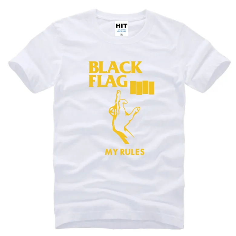 2017 Новые Короткие Американская Панк Рок Группы Black Flag Мужские мужчины Футболка