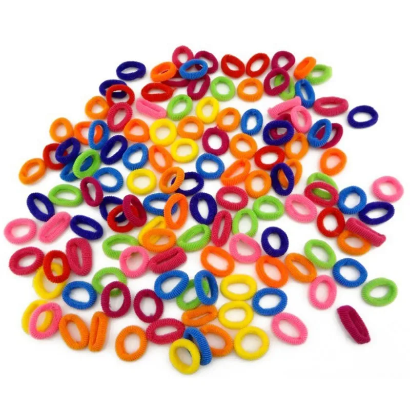 Оптовая продажа 100 Детская резинка для волос с круглым носком фруктовый цвет