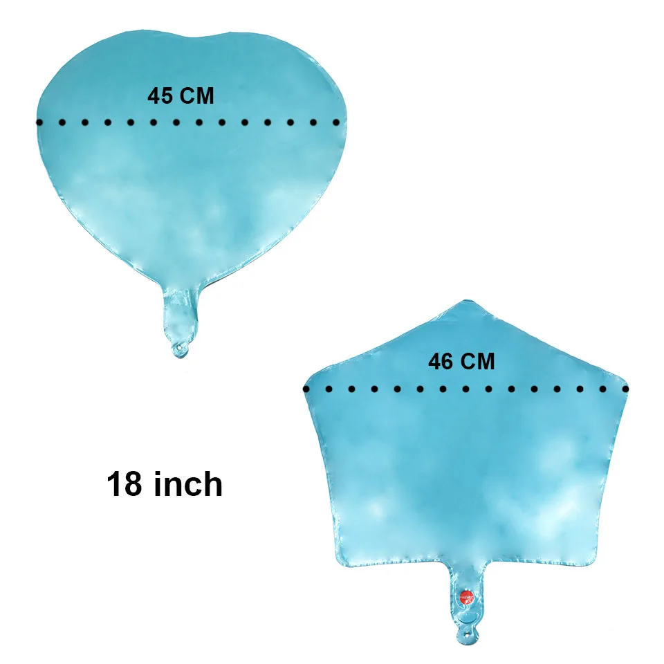 1set/6pcs Tiffany Blue Aluminium Foil Balloon Heart Star Shaped Helium Air Ball Decor Wedding Birthday Party Balloons Supplies | Дом и сад