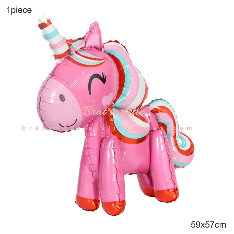 59cm red unicorn Булавка рог на Единороге Вечерние игры единорога декорации с днем рождения детей день детей предметы для вечеринки, сувениры - Цвет: 59cm red unicorn