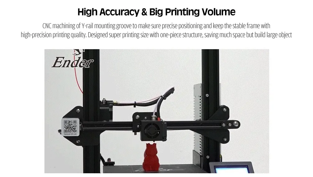 Creality Ender-3 настольный 3d принтер набор Prusa I3 DIY принтер 220x220x250 мм MK8 экструдер 1,75 мм 0,4 мм Насадка для печати
