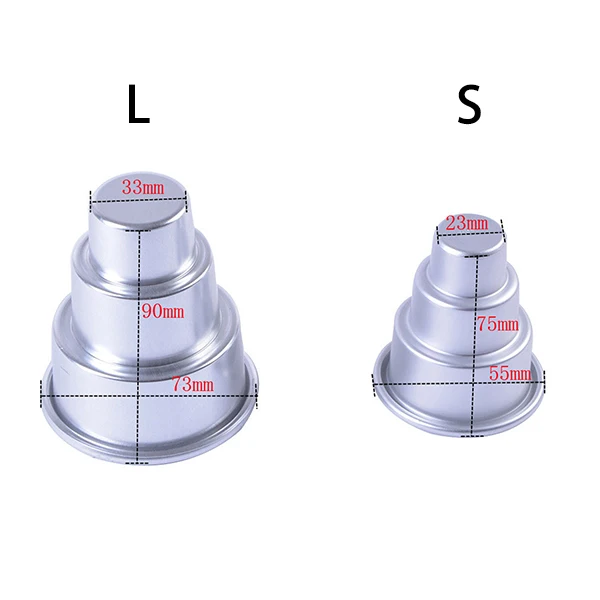 3 слойная форма для торта в форме башни пудинга украшения маффина алюминиевый