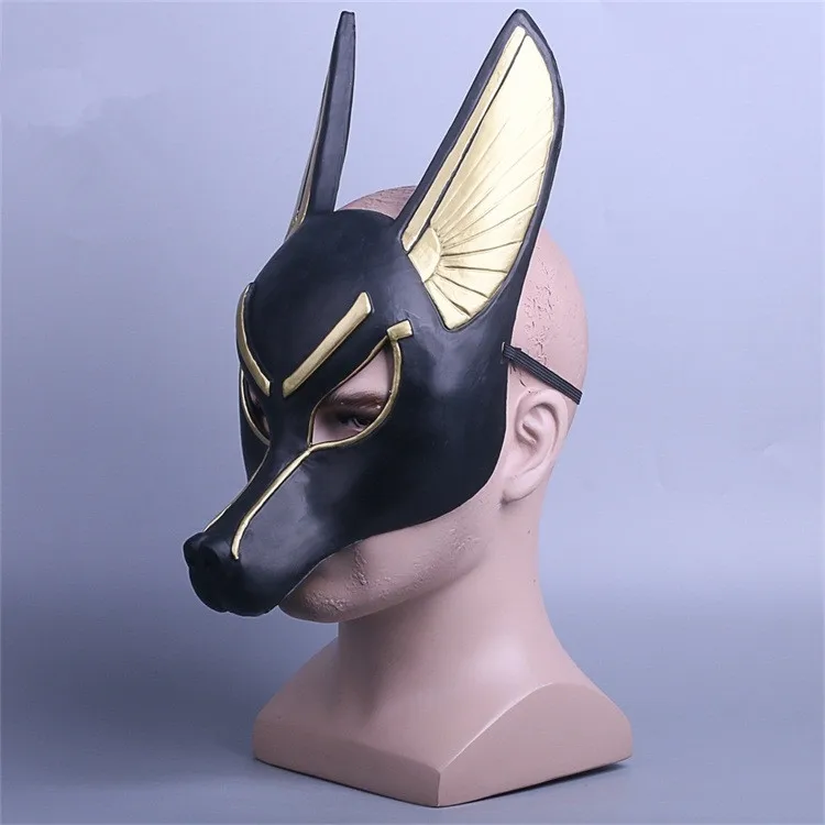 Египетская Anubis косплей маска для лица ПВХ Canis spp голова волка животное бутафория