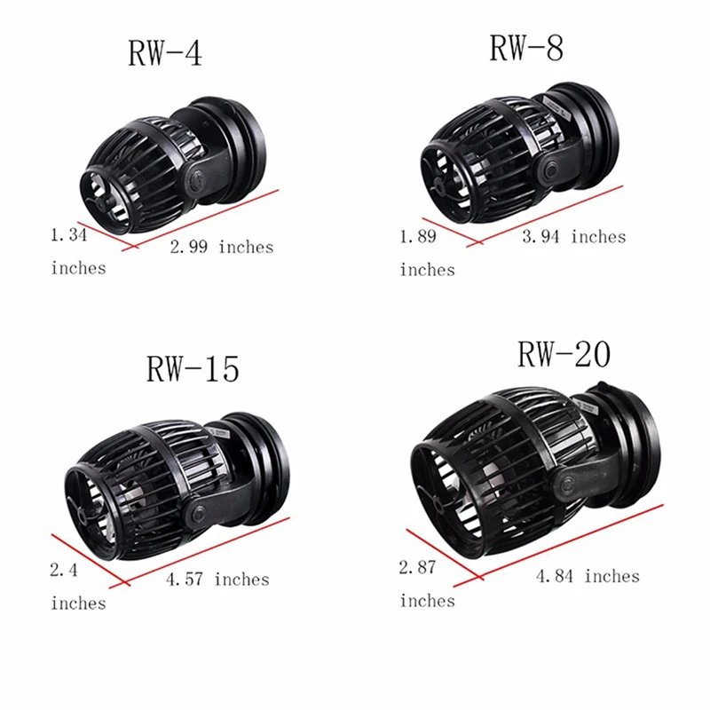Jebao/Jecod 110~ 240V RW-4 RW-8 RW-15 RW-20 Коралл цилиндр насоса. Аквариумная волновая машина аквариумный насос