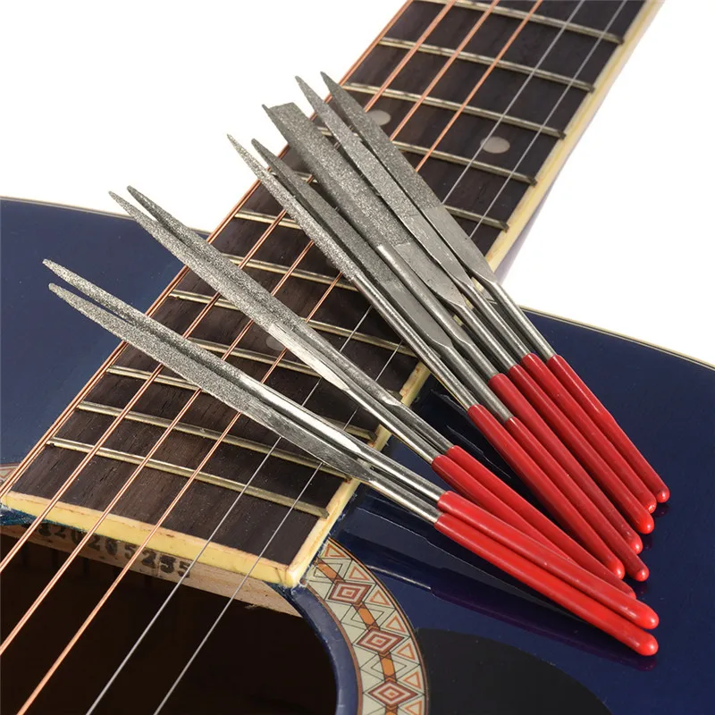 

Metal Guitar Pillow Grinding DIY Kit Diamond Rasp Plastic Handle Instrument Guitar Parts Accessories 1 Set