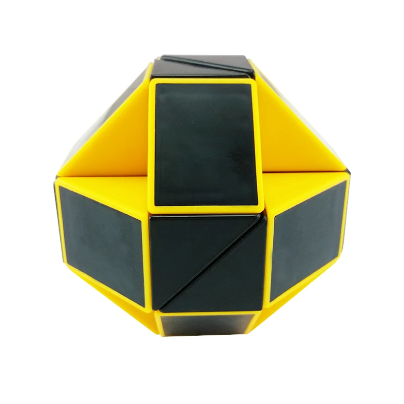 Black and Yellow 24 секции магический куб рулетка головоломка на скорость игрушки для детей развивающие Твист Головоломка игрушки Кубики детский подарок - Цвет: Black and Yellow