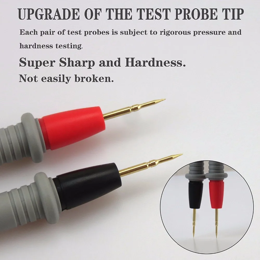 Измерительные выводы для мультиметра 1000 В 20 А острые Позолоченные измерительные