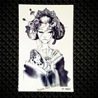 Женские сексуальные Временные татуировки в стиле Харадзюку, японская девушка, водные татуировки поддельная хна, паста, GYF-H007, имитация спрея, летние татуировки