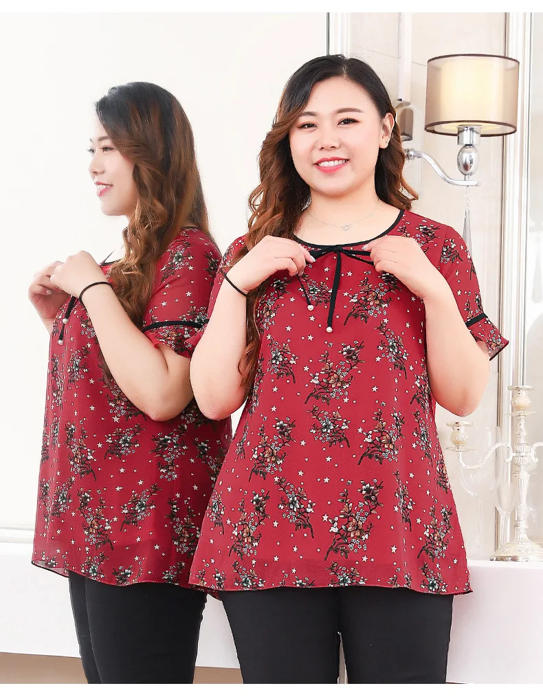 TUHAO блузки женские большие размеры 10XL 9XL 8XL женские элегантные офисные женские блузки с принтом рубашка Топ Большой Размер 7XL 6XL ткань MS07