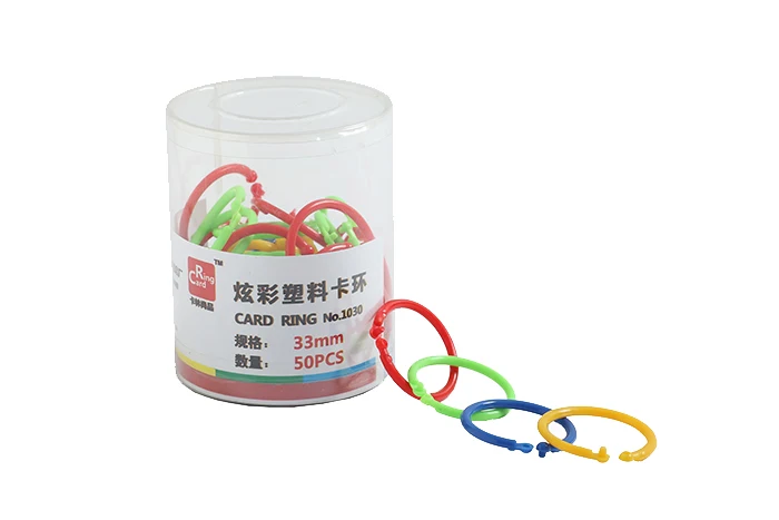 70 шт/кор. 29 мм книжные кольца красочные пластиковые карты круг открывающийся лист