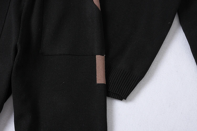 Женский комплект одежды ALPHALMODA вязаные штаны и свитер Пуловеры с круглым вырезом