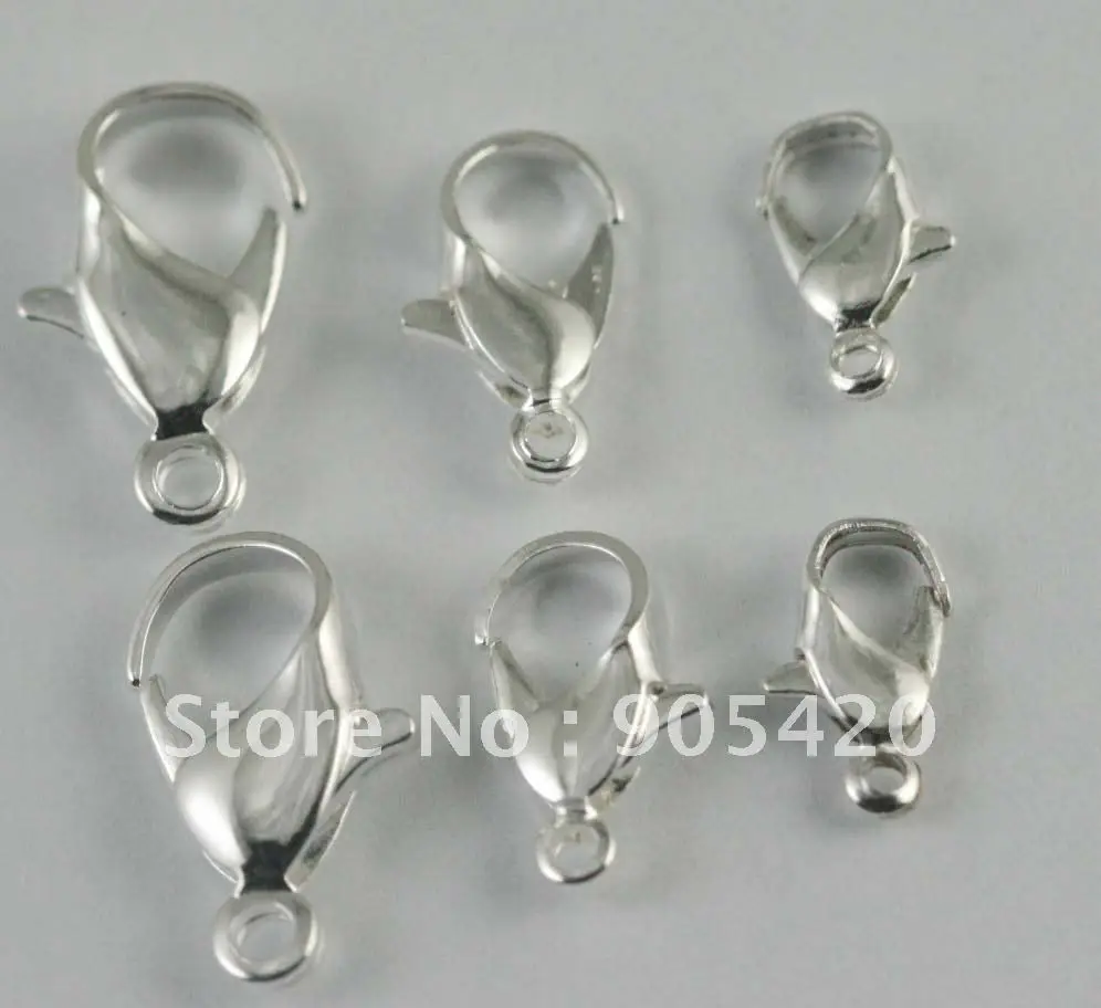 OMH оптовые 100 шт. крючков с посеребренными застежками 12 мм|silver plated lobster clasp|lobster