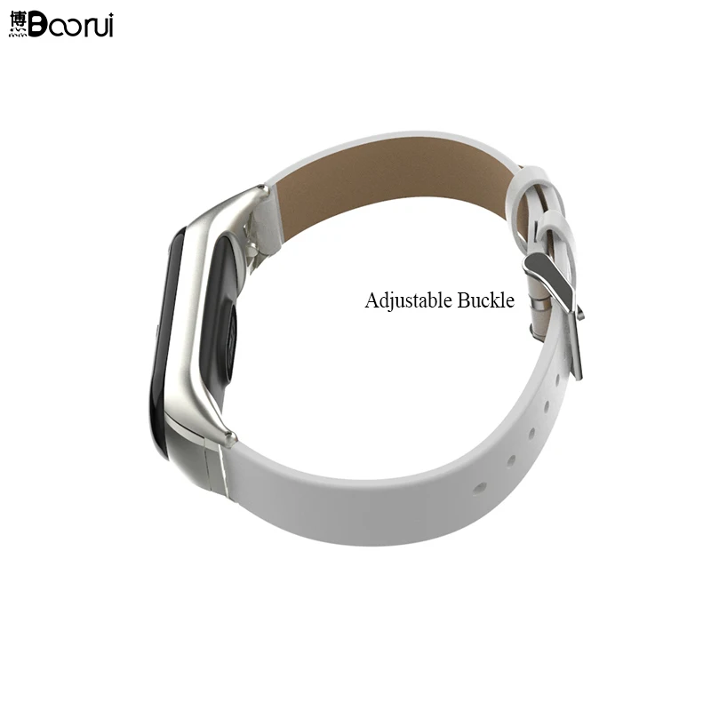Кожаный ремешок BOORUI для Miband 3 умные аксессуары Xiaomi Mi Band сменный защиты от потери