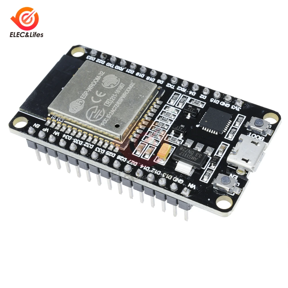 2 шт. ESP32 ESP-32S Беспроводной Wi-Fi и bluetooth-адаптер макетная плата 2,4 ГГц Micro USB CP2102 двухъядерный модуль ESP8266 ESP-WROOM-32 2102