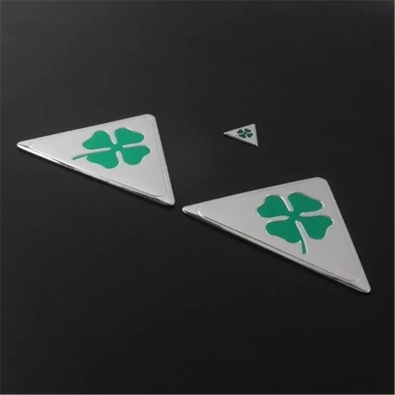 3 шт. значок эмблема для Alfa Romeo Quatrefoil Green Delta 147 156 166 GT Эмблемы  | Эмблемы -32927236219