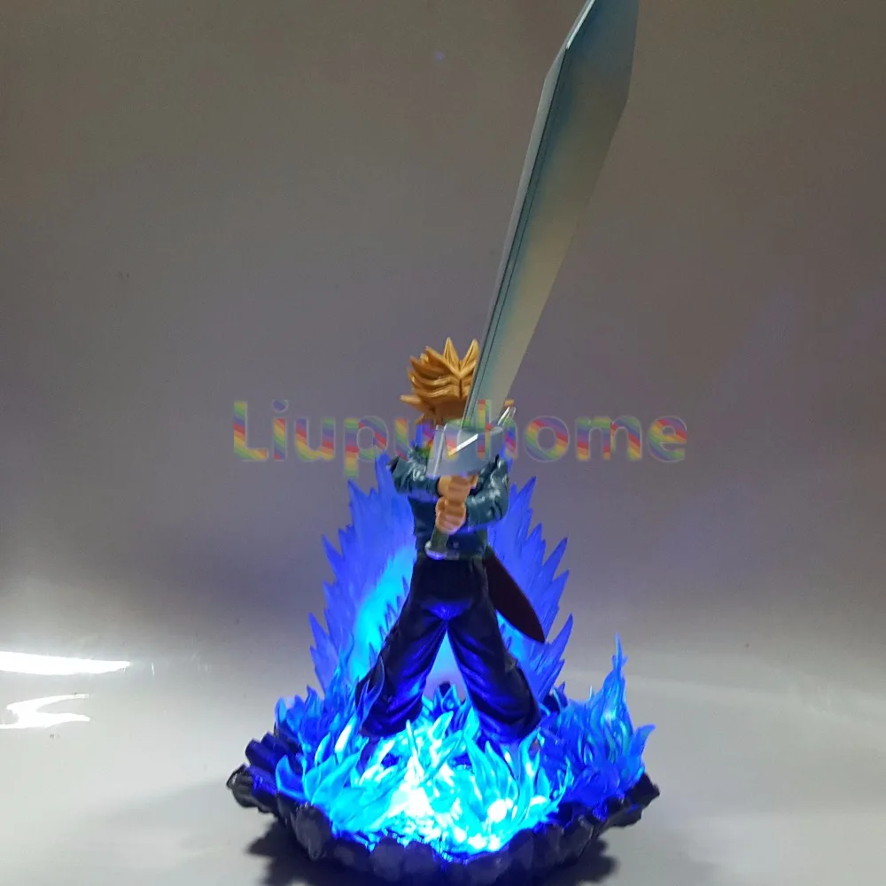 Dragon Ball Z Trunks The sword of hope Led Blue Fire Night Lights Lamp Anime Dragon Ball Super Trunks Decorative Led Lighting