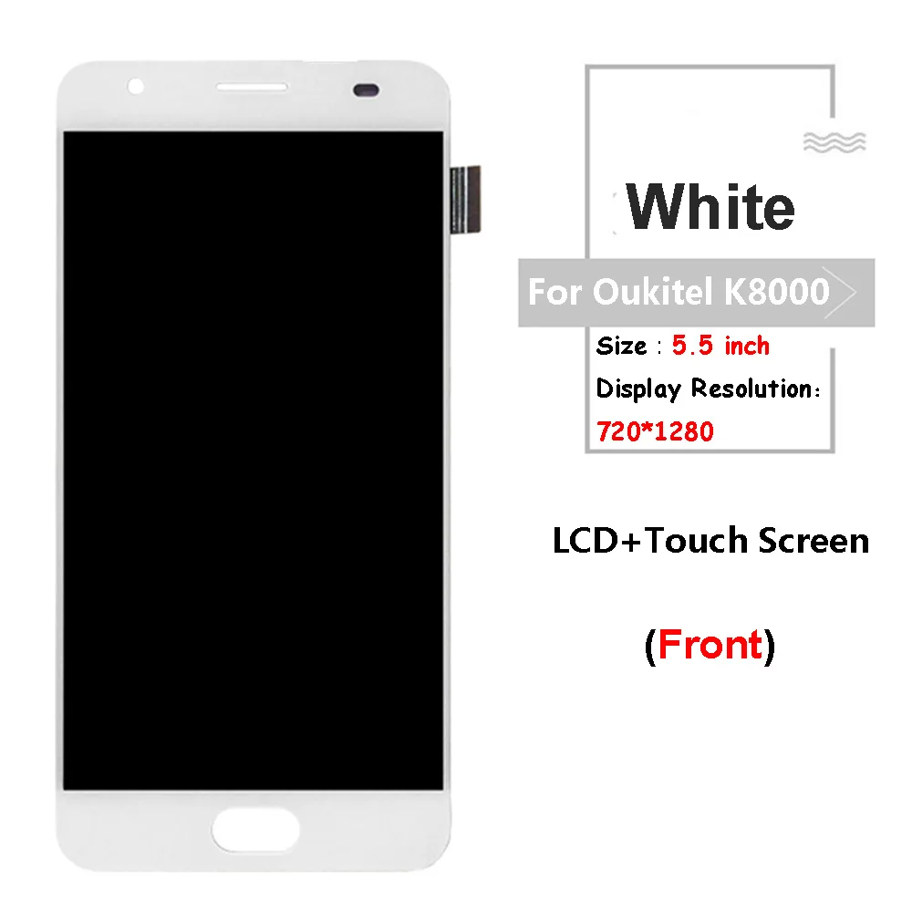 Черный/белый для Oukitel K8000 ЖК-дисплей+ инструмент для ремонта сенсорного экрана в сборе Запчасти Запасные Аксессуары для oukitel K 8000 lcd