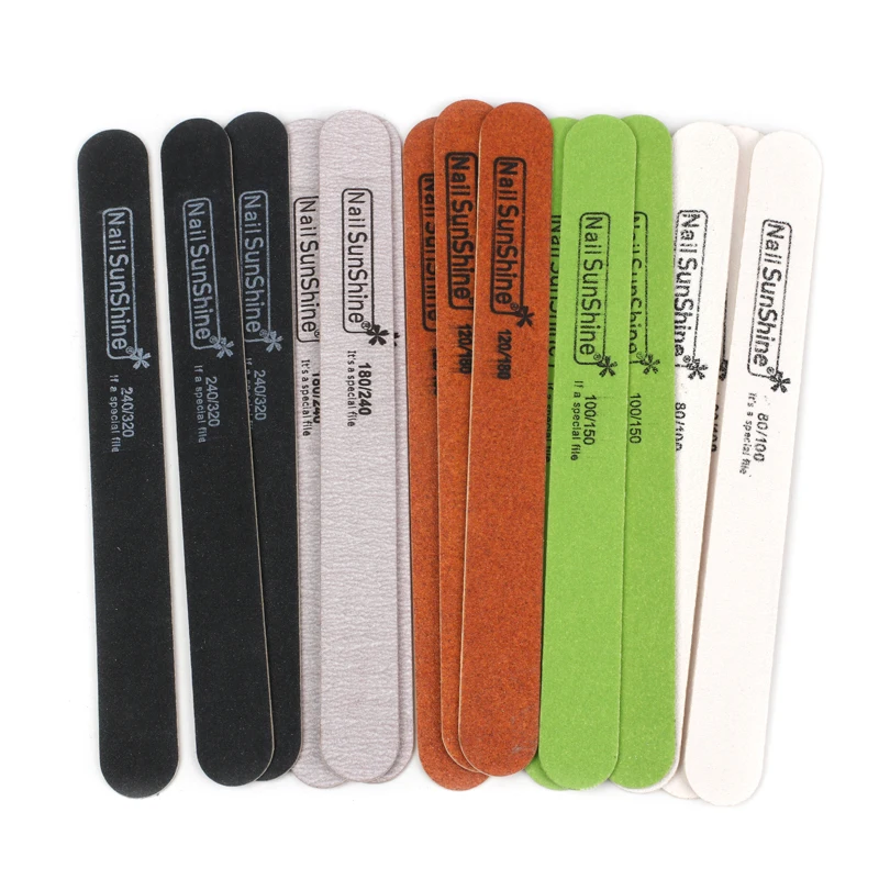 Деревянные пилочки для ногтей 50 шт. толстая пилочка 100/150 80/100 120/180 180/240 240/320