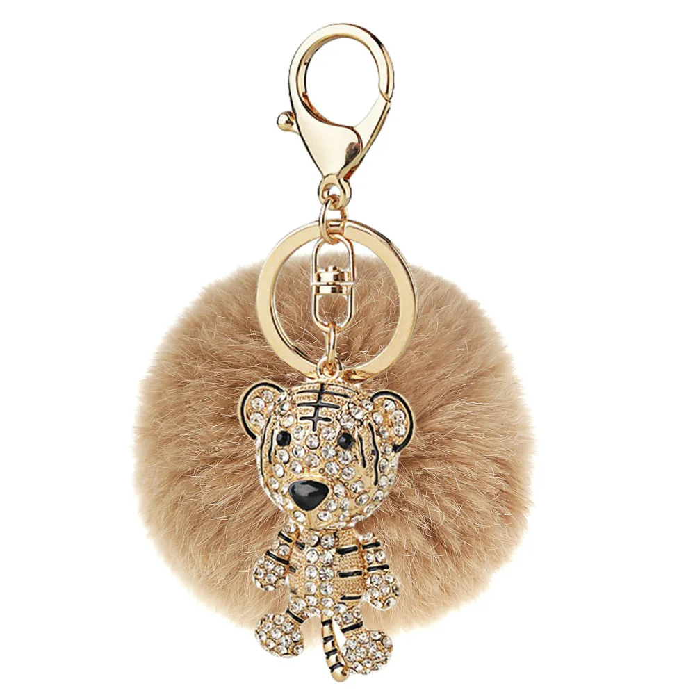 Подвеска-брелок с помпоном в виде кролика для девочек школьная сумка подвеска из