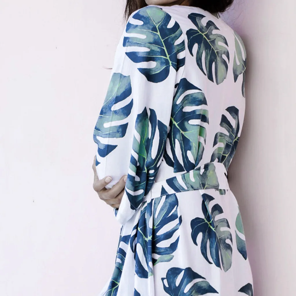 2019 Новые популярные женские Средний рукав цветной шифоновый Sandy пляжный кардиган