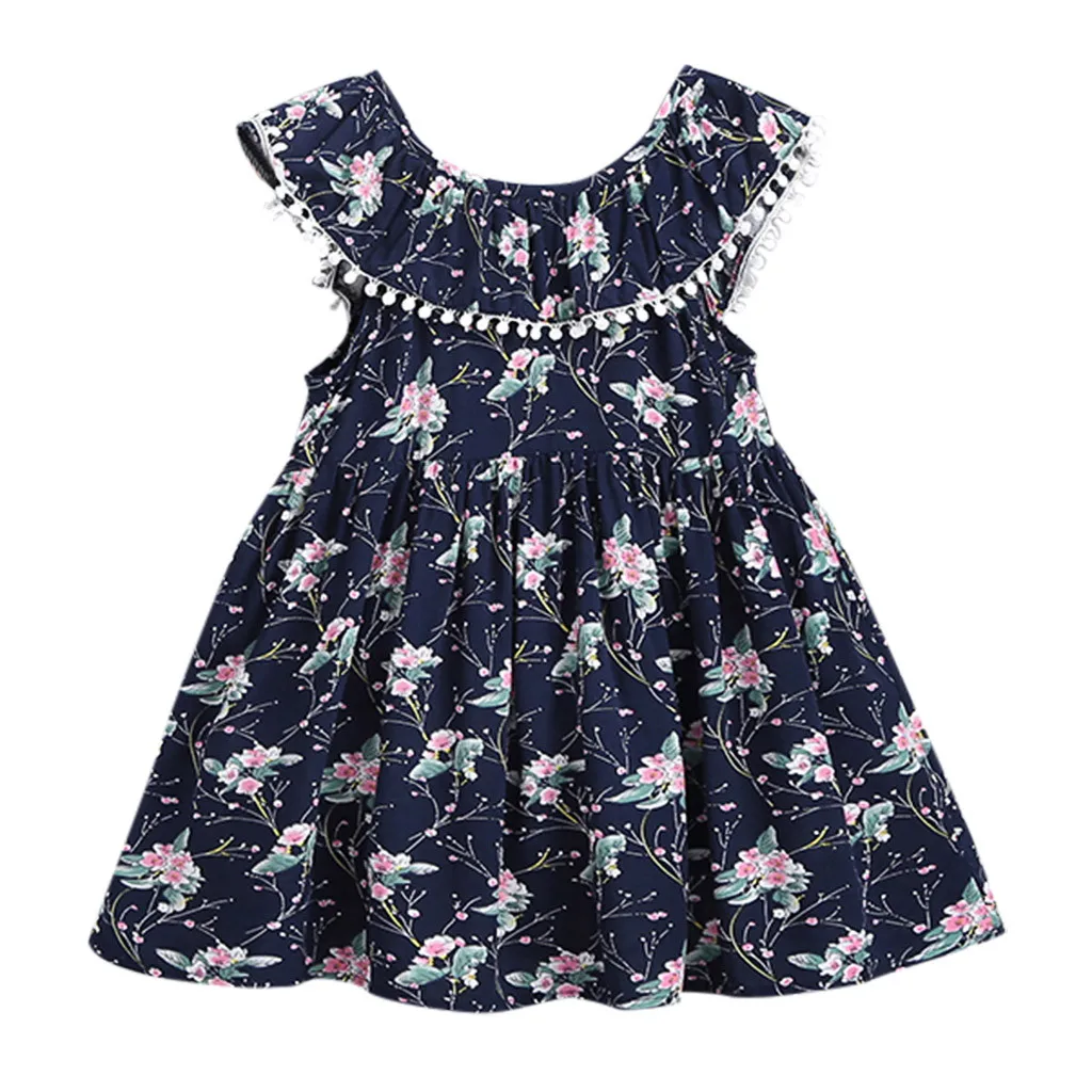 Детская одежда для девочек ясельного возраста из набивной ткани с Ленточки