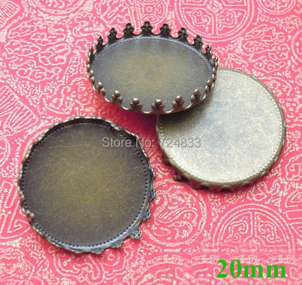 Бронзовая оцинкованная пустая круглая корона с кулоном гнездо основа настройки