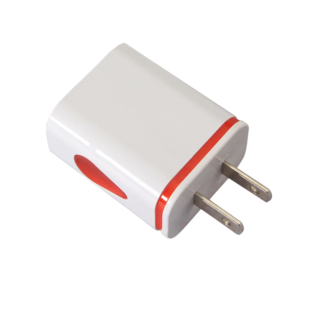1 шт. новое зарядное устройство LED 5В 2.1A адаптер 2 USB прочный умный ABS для