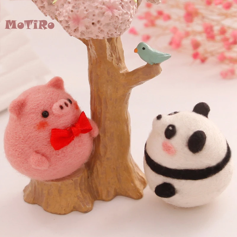 MoTiRo, войлочный материал, DIY посылка, Мультяшные животные, шерсть, войлок, тык для автомобиля, Подвеска/украшения/подарок, ручная работа/Сделай сам/Kitting