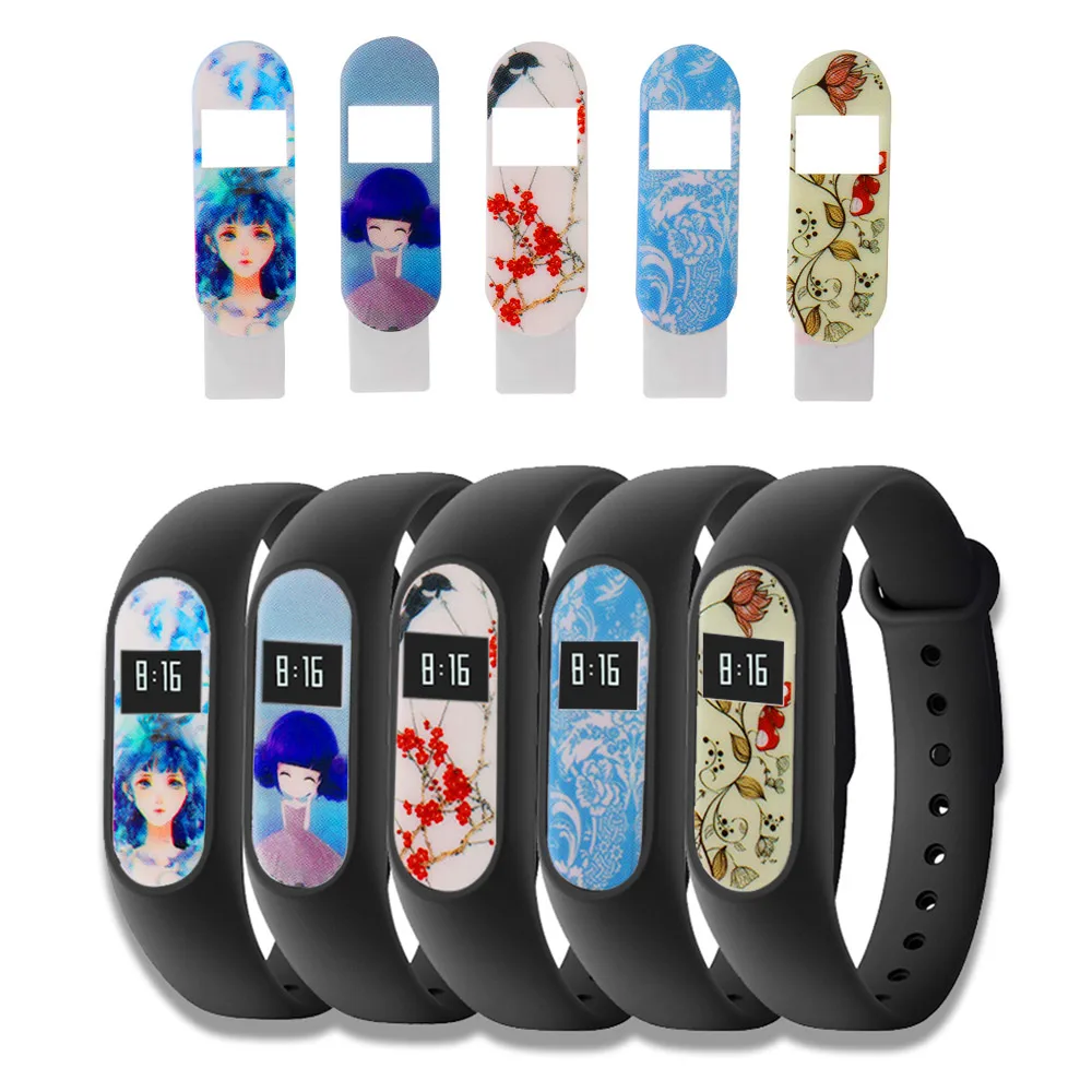 5 шт./компл. цветной протектор экрана для Xiaomi Mi Band 2 умный Браслет ультратонкая