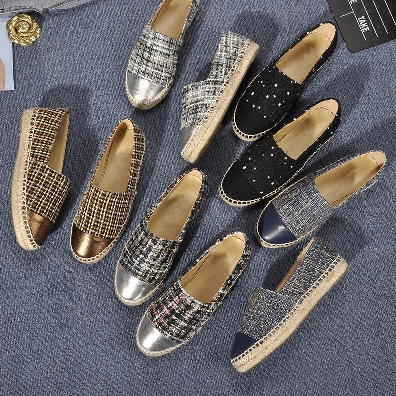 FITOW/Лидер продаж женские эспадрильи повседневные лоферы из овечьей кожи ручной