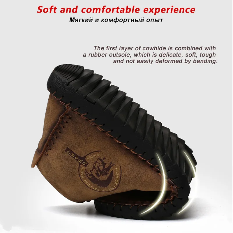 Классические сохраняющие тепло зимние мужские ботинки высококачественная