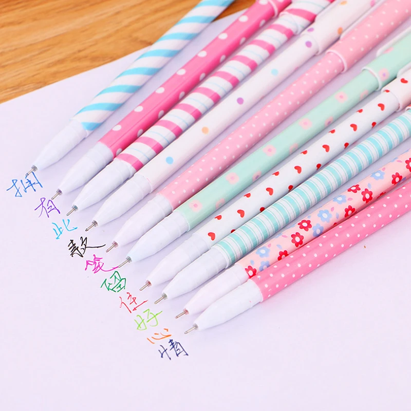 10 шт. красочные гелевые кавайные ручки маркер ручка boligrafos Kawaii canetas Escolar милые корейские канцелярские принадлежности