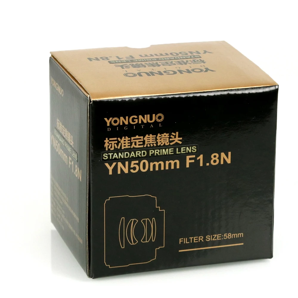 YONGNUO YN 50 мм f/1,8 AF объектив yn50мм апертура Автофокус большая апертура для Nikon Canon DSLR камера+ бленда+ фильтр