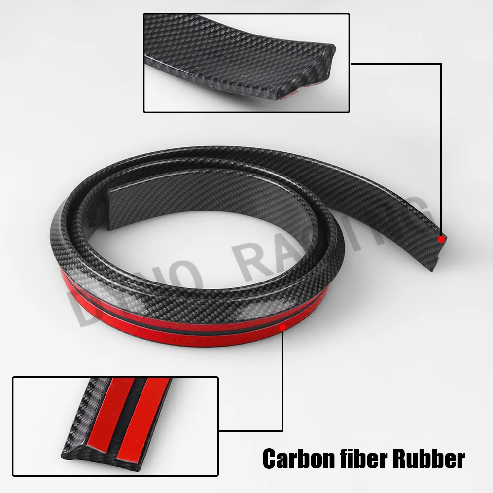 УГЛЕРОДНЫЙ волокнистый слой резины мягкий черный Задний автомобильный спойлер 40