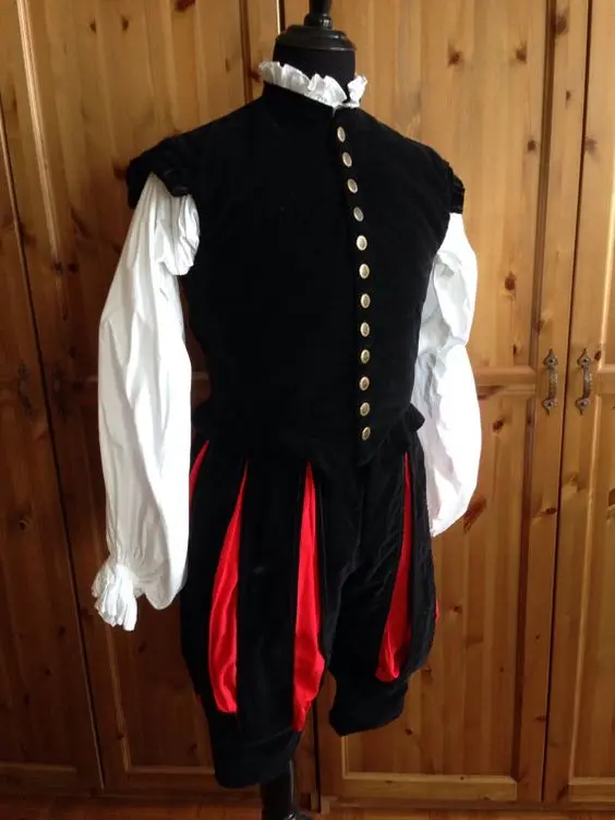 Костюм мужской для косплея винтажный черный костюм королевы Элизабет тудора в