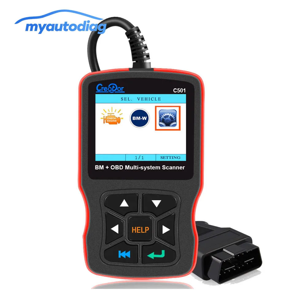 OBD2 Диагностика Авто сканер полная система Creator C501 для BMW OBD II EOBD Функции
