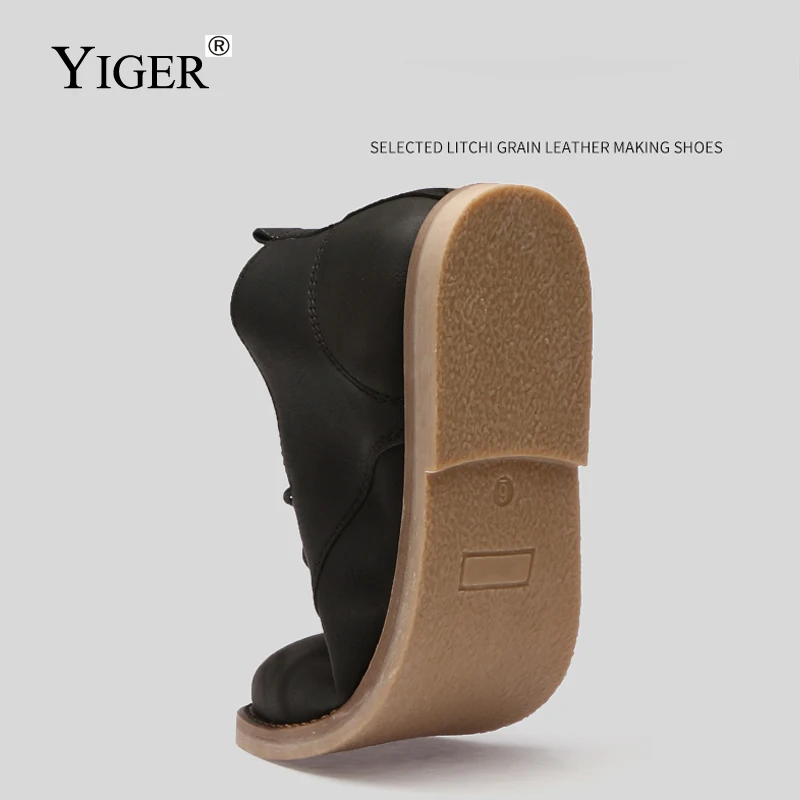 YIGER/Новые мужские ботильоны мужская обувь с инструментами осенне-зимние ботинки