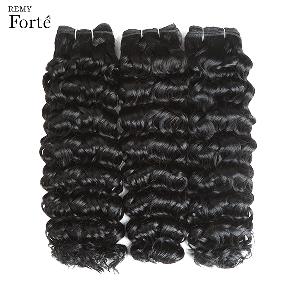Волосы Remy Forte для наращивания спиральные курчавые пучки натуральные волосы 1/2 #115