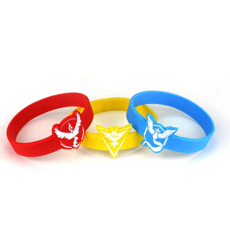 Pokeball Пикачу браслеты Pokemon go Team Instinct Mystic Valor голограмма красивые силиконовые |