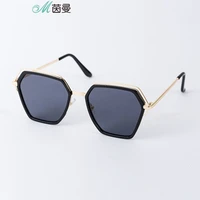 inman gold color frame polarized uv proof lady sunglasses women fashion pentagon sshape eyes protect sun glasses