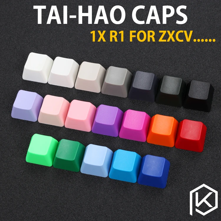 Taihao abs пустые колпачки клавиш чистые 1u 1x r1 для diy игровой механической клавиатуры
