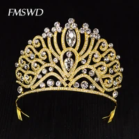 vintage gold silver crystal rhinestone crowns hair ornaments queen wedding tiara bride hair jewelry for wedding hair accessories