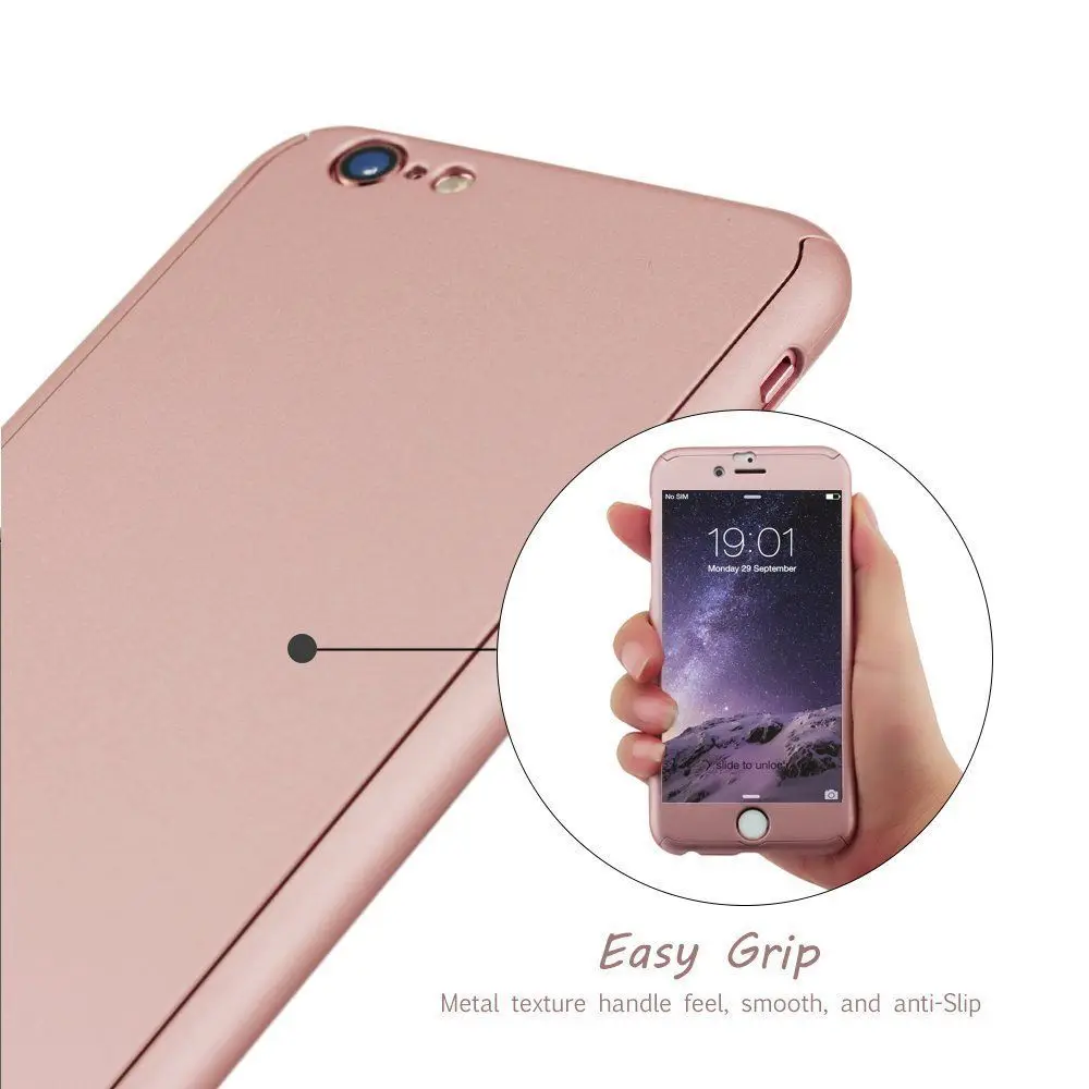 Роскошный Жесткий 360 полный защитный чехол для iPhone 8 7 6 Plus 6s чехлы телефонов iphone с